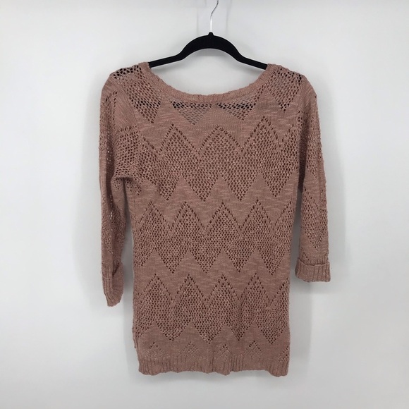 Pink Republic Open Knit Pink Sweater Size M - Picture 4 of 5